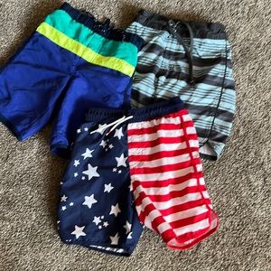 3 pair boys swim shorts cat and Jack osh gosh